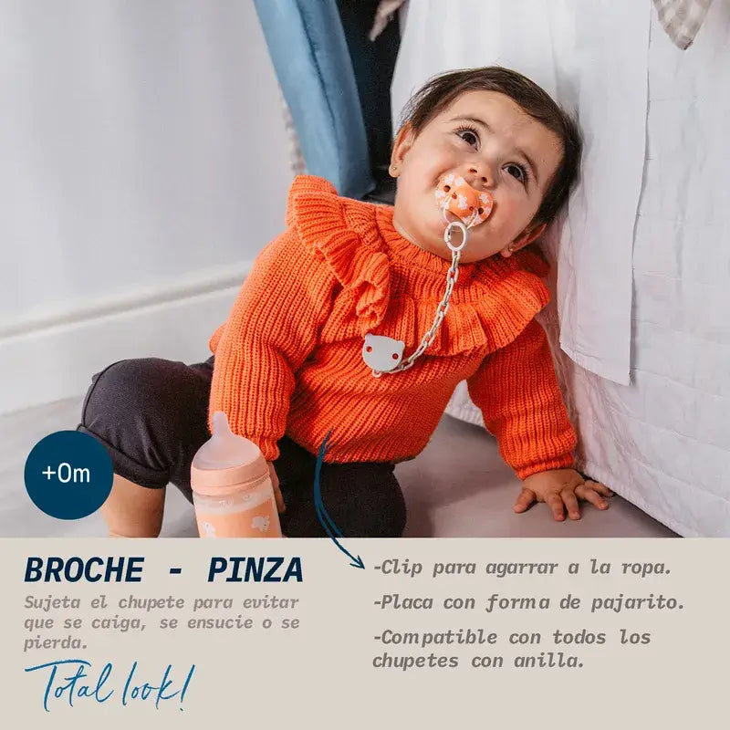 Suavinex Attache sucette +0 mois Wild&Free Beige