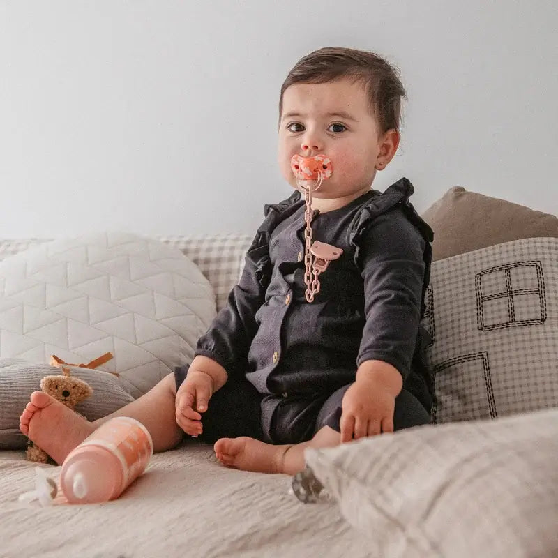 Suavinex Attache sucette +0 mois Rose Wild&Free