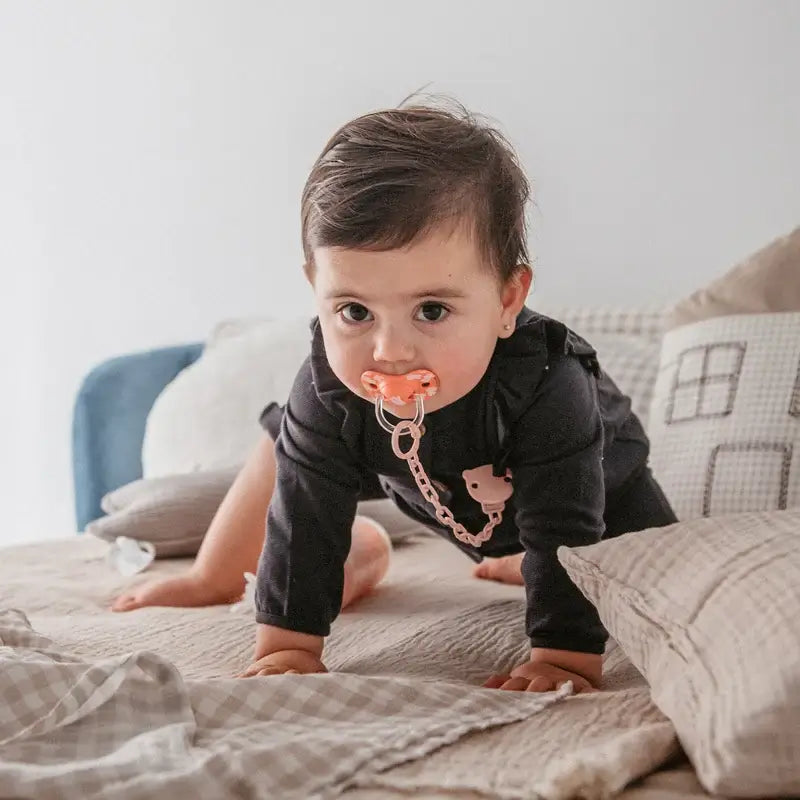 Suavinex Attache sucette +0 mois Rose Wild&Free