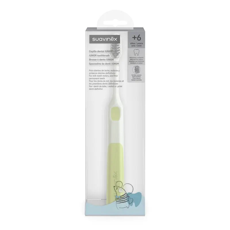 Brosse à dents pour bébés Suavinex +6 ans, verte