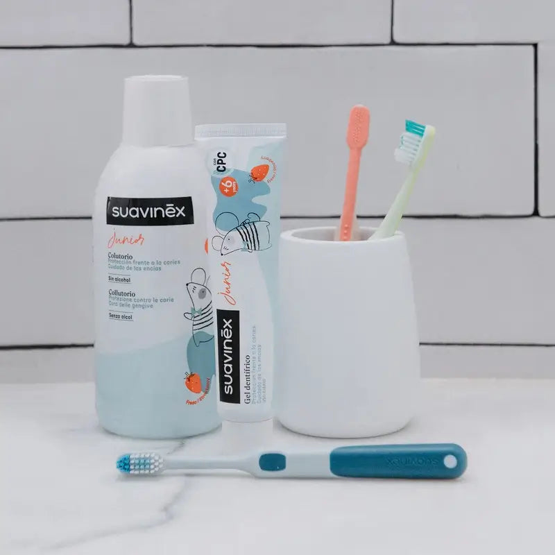 Brosse à dents pour bébés Suavinex +6 ans, verte