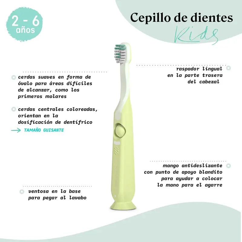 Brosse à dents Suavinex pour bébés de 2 à 6 ans, bleue