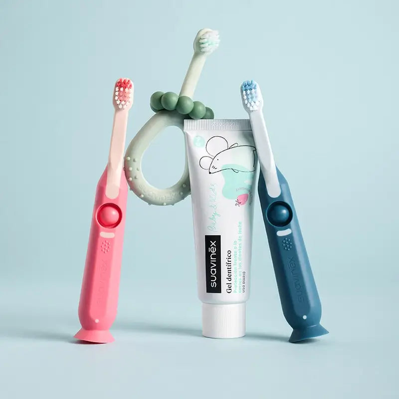 Brosse à dents Suavinex Brosse à dents pour bébés de 2 à 6 ans, verte