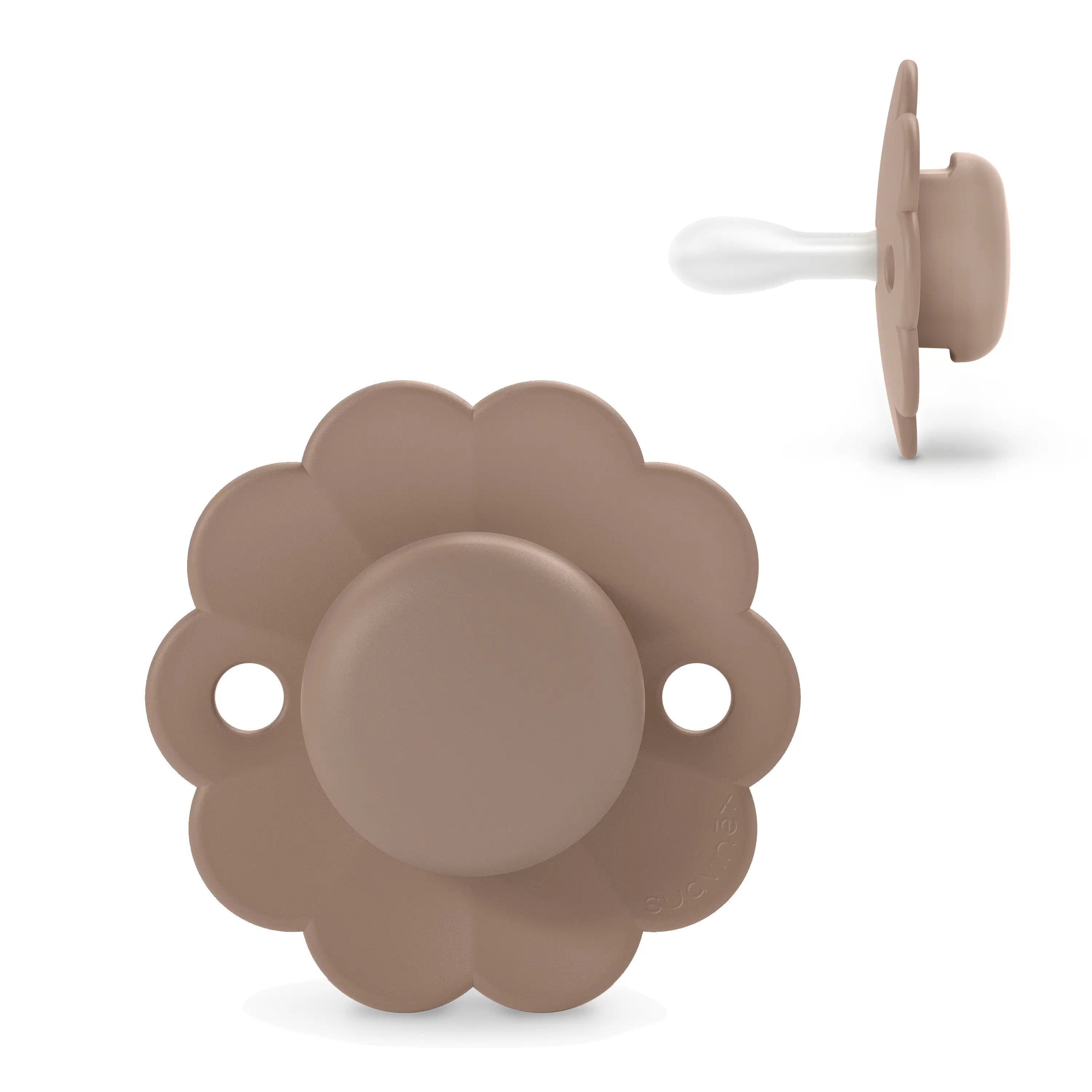 Suavinex Sucette pour bébés 6/18 mois, avec tétine physiologique en silicone Sx Pro, tétine plate et flexible, Wonder Umber, 1 pcs.