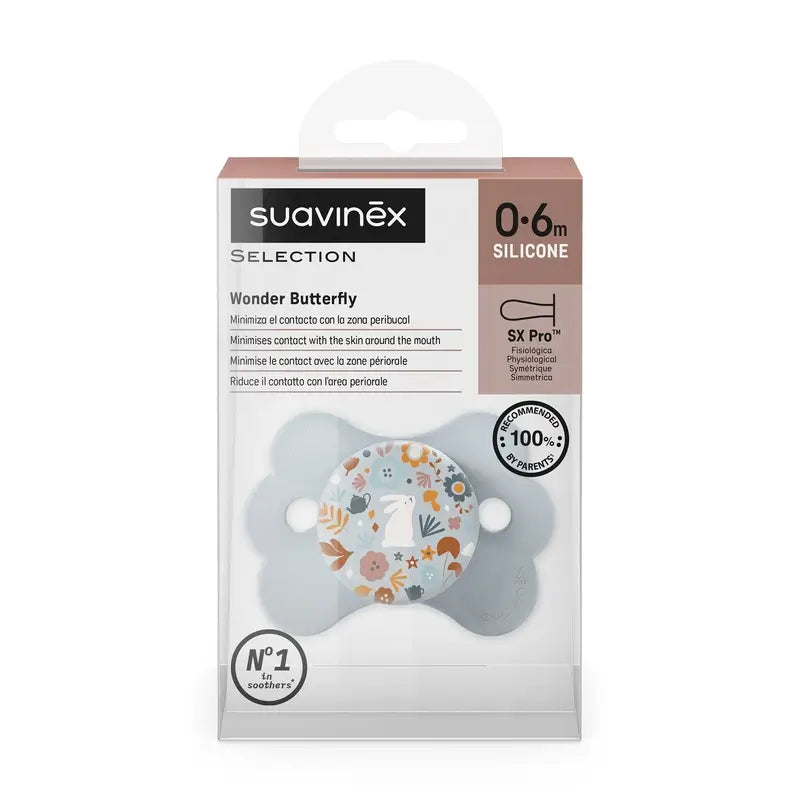 Suavinex Sucette Sx Pro 0/6 mois, Wonderland Blue