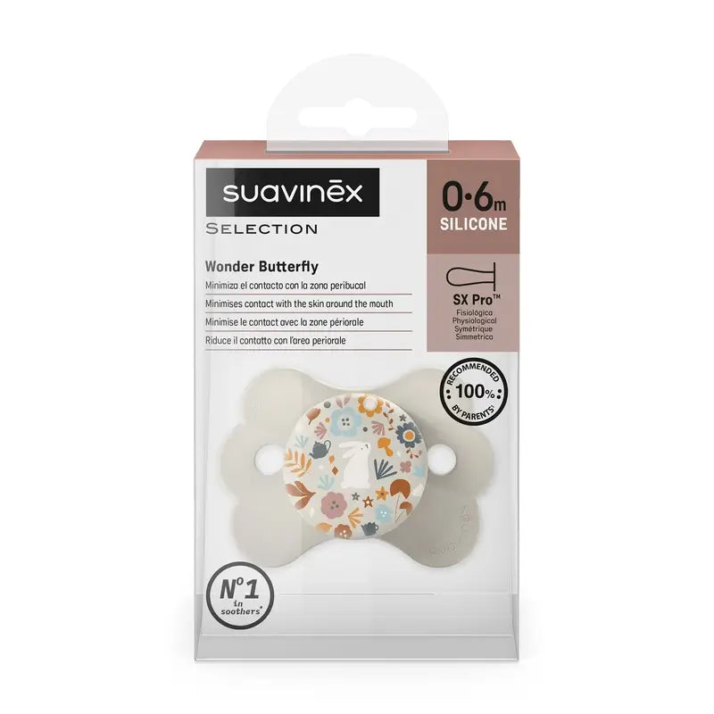 Suavinex Sucette Sx Pro 0/6 Mois, Wonderland Beige