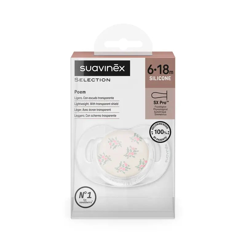 Suavinex Sucette Sx Pro 6/18 Mois, Poetry Pink