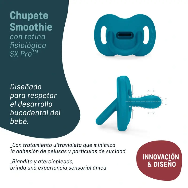Suavinex Sucette Tout Silicone Physiologique Sx Pro, 6/18 Mois, Verte