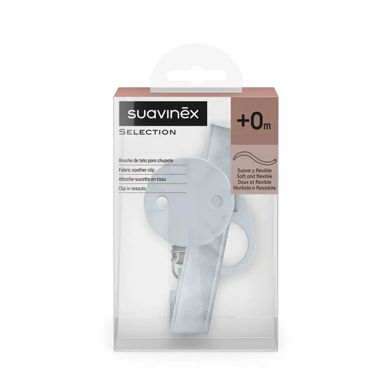 Suavinex Sucette en tissu +0 mois, Wonderland Blue