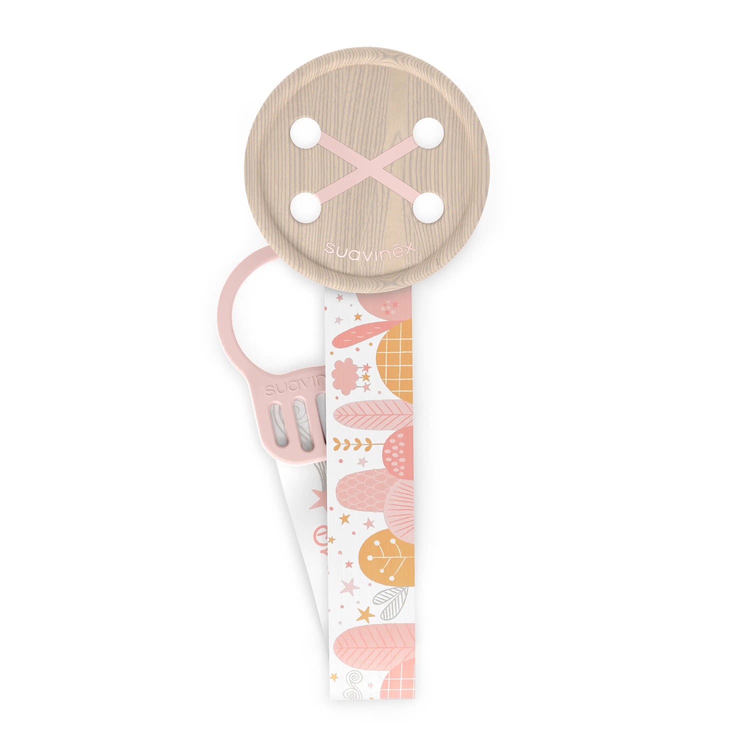 Suavinex Sucette bébé en tissu rose, 1 pièce