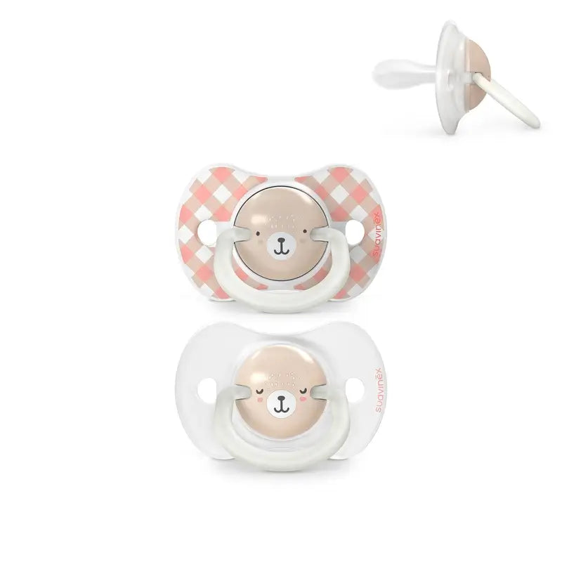 Suavinex Sucettes Night & Day Tétine Night & Day Sx Pro 0/6 Mois Rose, 2 unités