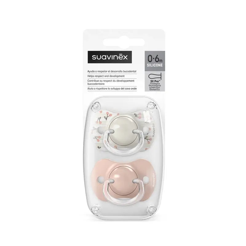 Suavinex Sucettes Tétine Sx Pro 0/6 Mois Birdies Pink, 2 unités