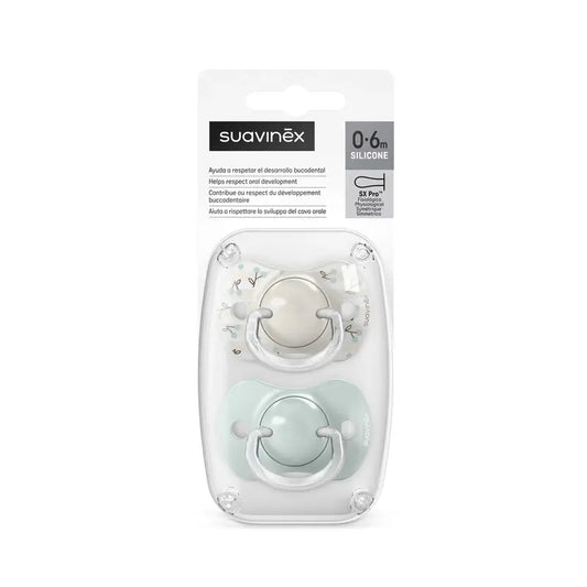 Suavinex Sucettes Tétine Sx Pro 0/6 Mois Birdies Green, 2 unités