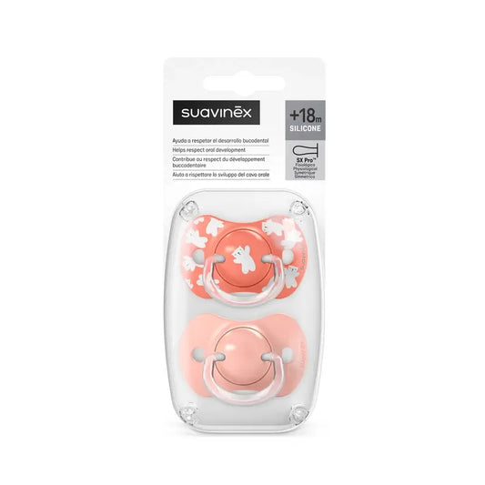 Suavinex Sucettes Sx Pro Teat +18 Months Wild&Free Pink, 2 unités