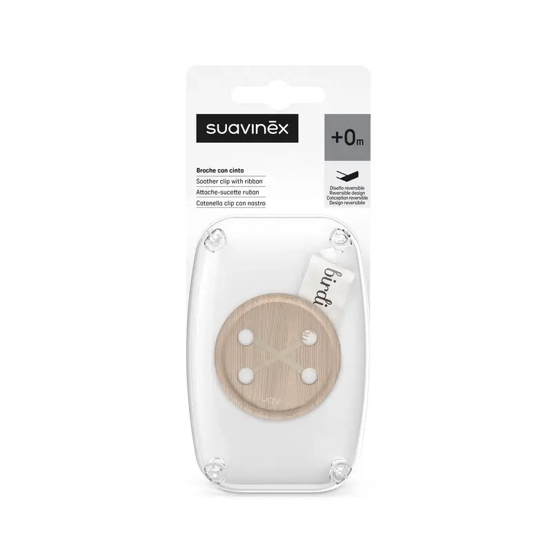 Suavinex Dummy Tape +0 Mois Birdies Beige
