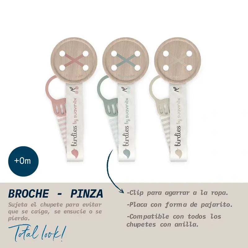Suavinex Dummy Tape +0 Mois Birdies Beige