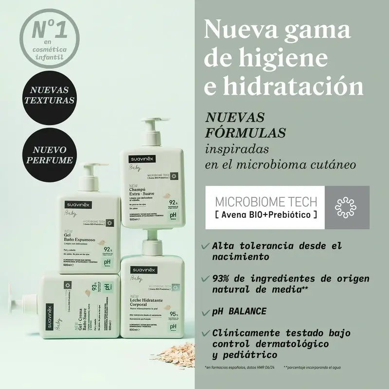 Suavinex Gel - Crème de bain douce pour bébé, 750 Ml