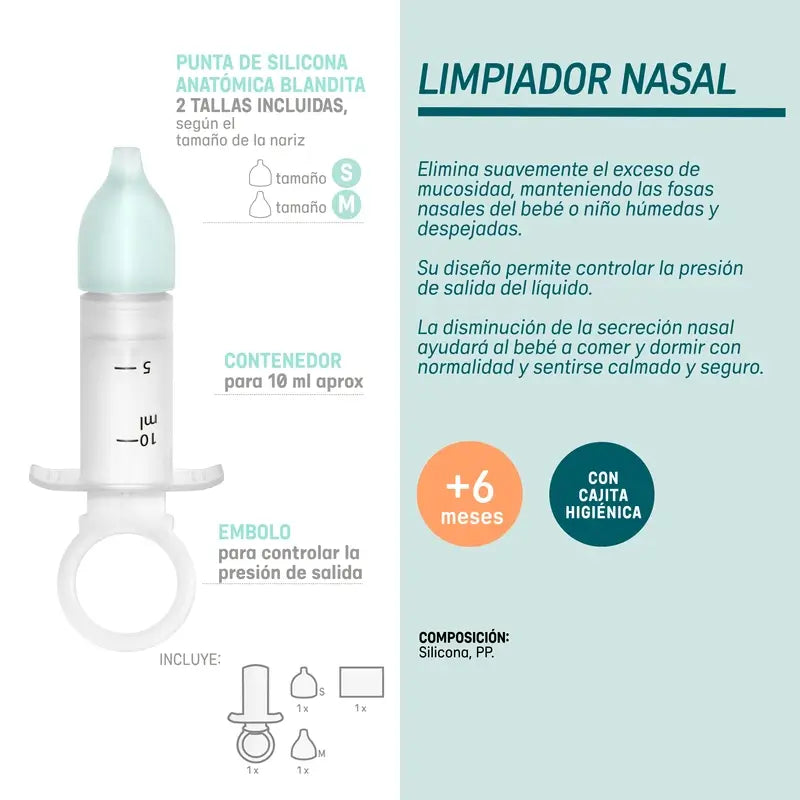 Nettoyeur nasal Suavinex pour bébés +6 mois