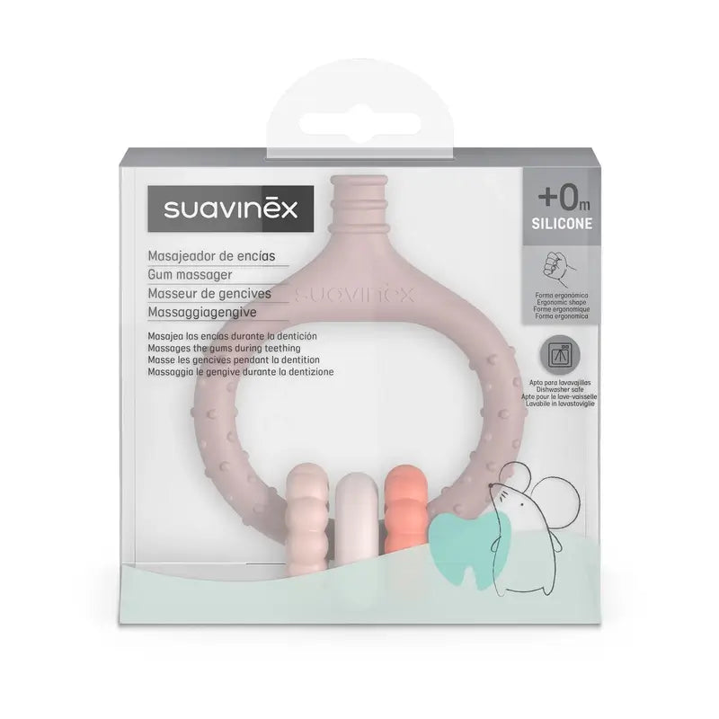 Suavinex Baby Baby Gum Massager +0 mois, rose