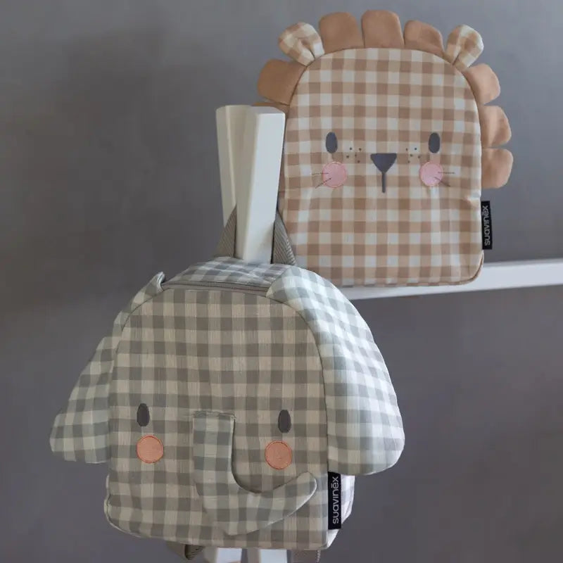 Sac à dos de puériculture Suavinex, gris éléphant