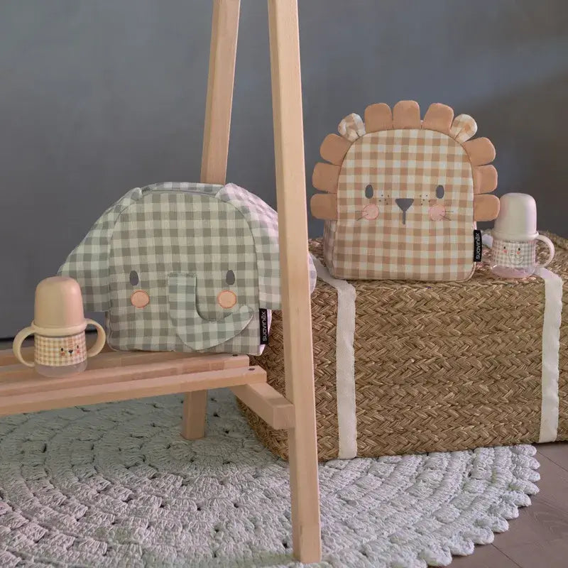 Sac à dos de puériculture Suavinex, gris éléphant