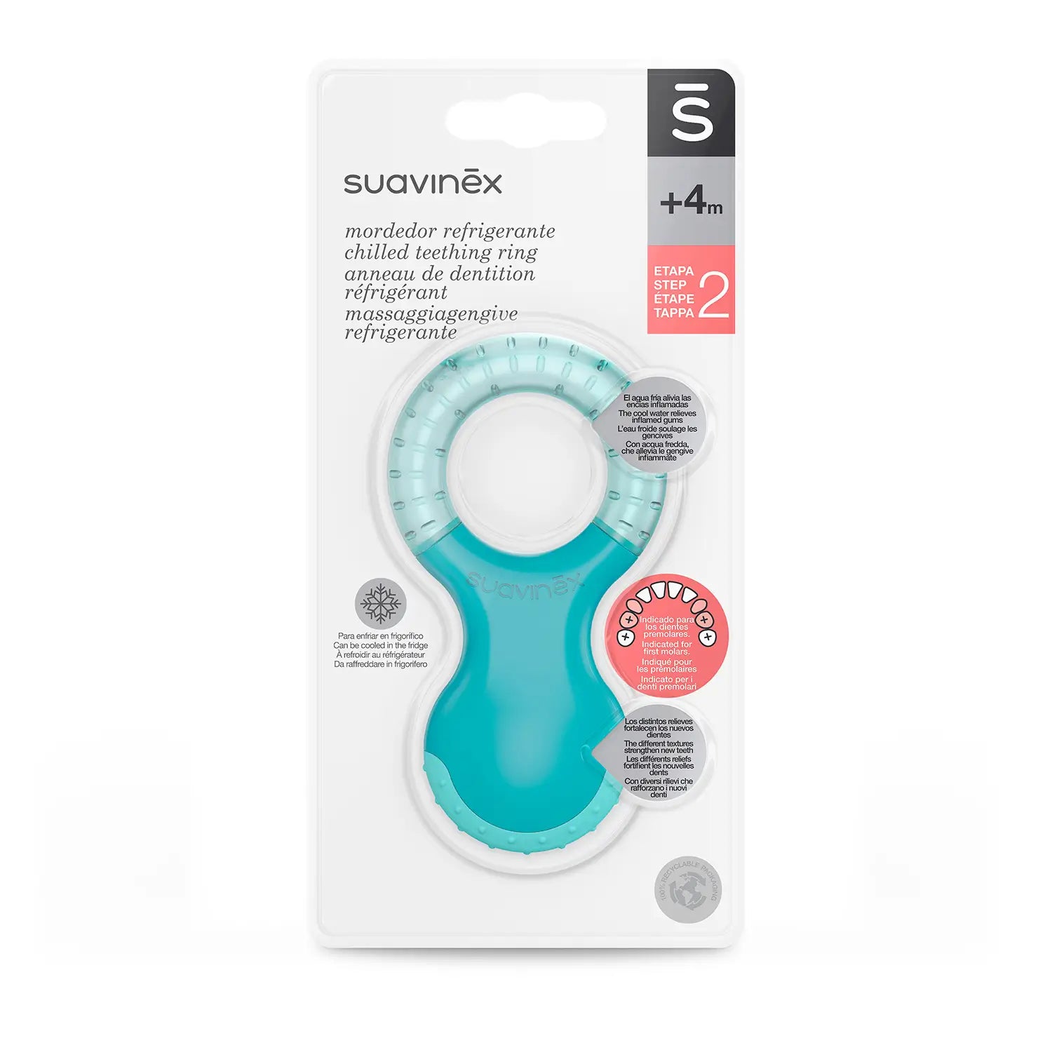 Suavinex Cooling Teether +4 mois, bleu