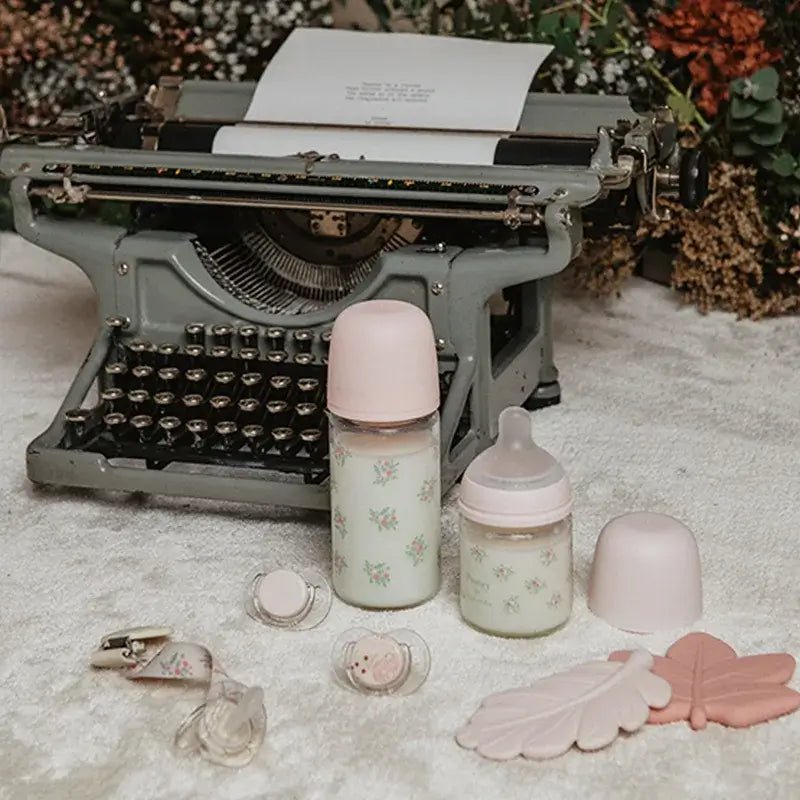 Suavinex Teether Jouet d'éveil en silicone, Poésie rose