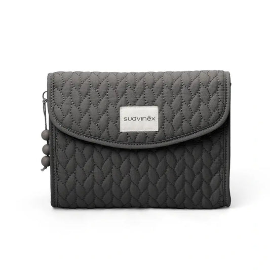 Trousse de toilette en tissu pour nouveau-né Suavinex, gris