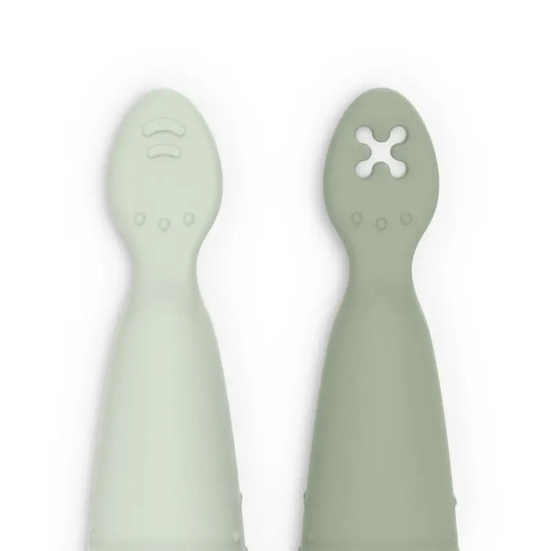 Suavinex Pack 2 cuillères en silicone, +6 mois, vert