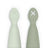 Suavinex Pack 2 cuillères en silicone, +6 mois, vert