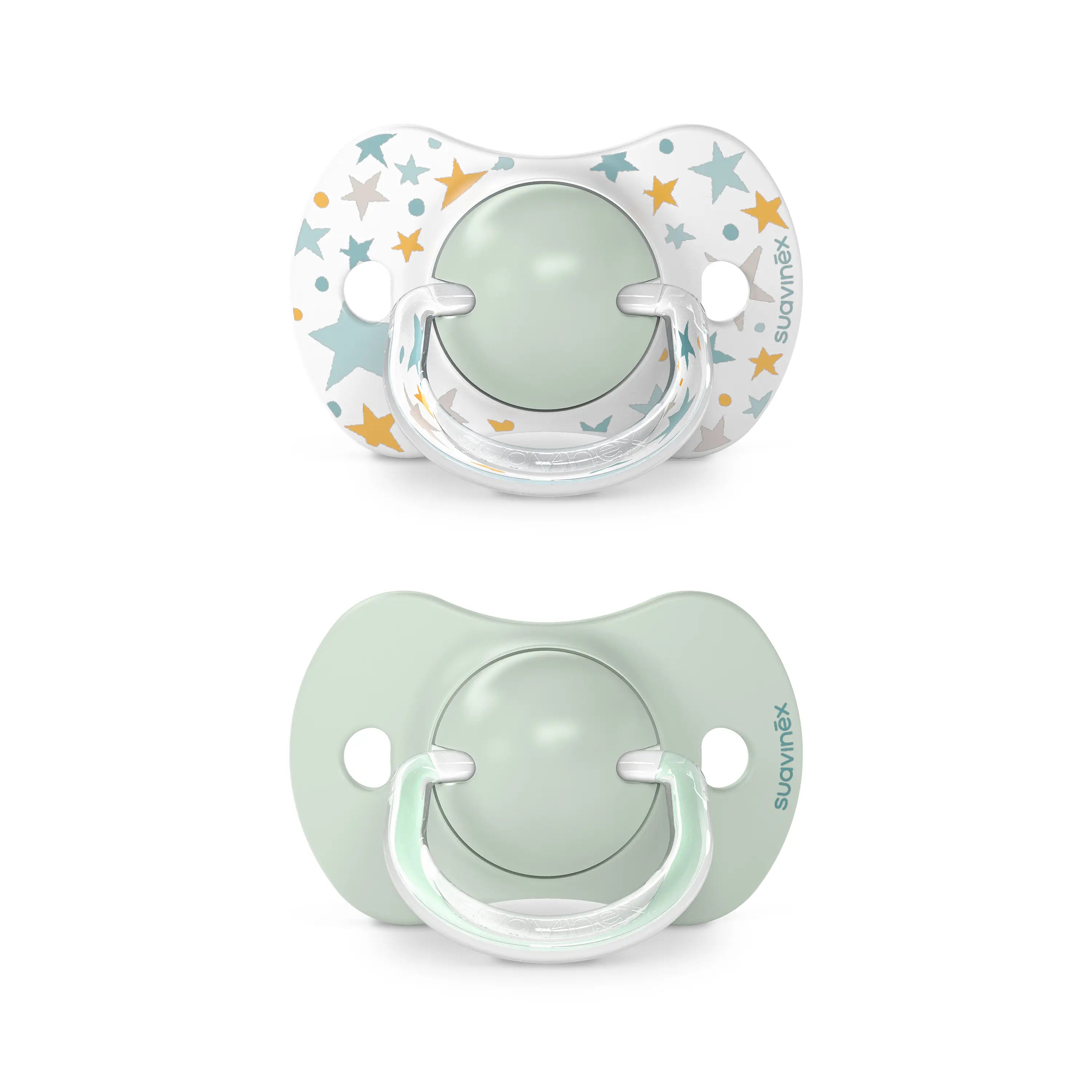 Suavinex Pack sucettes bleues avec tétine physiologique en silicone Sx Pro, 6-18 mois, 2 unités