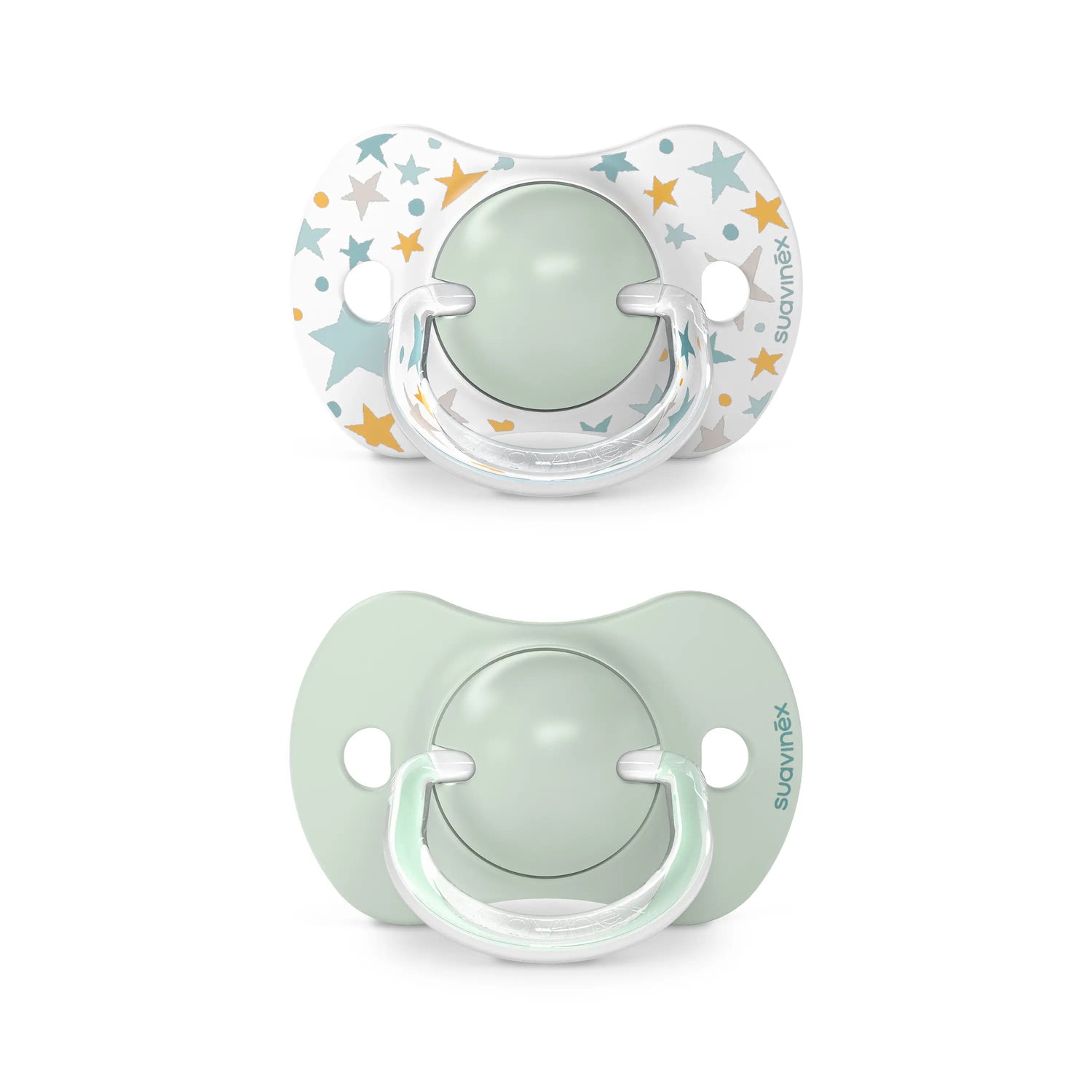 Suavinex Pack sucettes bleues avec tétine physiologique en silicone Sx Pro, 6-18 mois, 2 unités