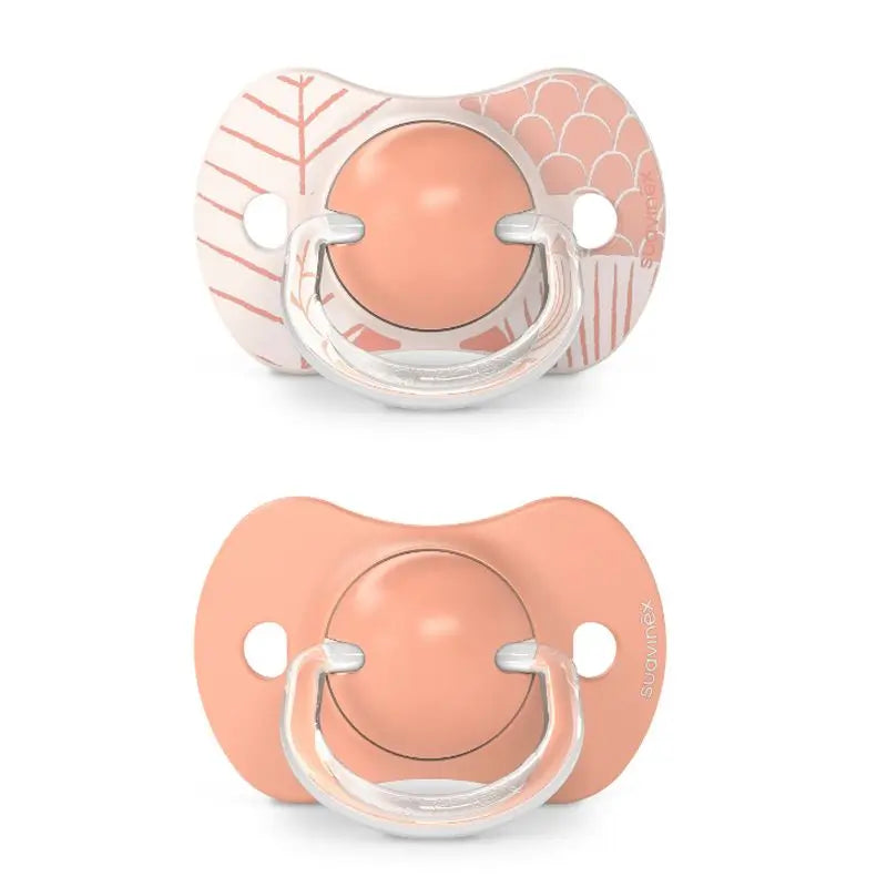 Suavinex Pack sucettes roses avec tétine physiologique en silicone Sx Pro, +18 mois, 2 unités