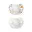 Suavinex Pack de 2 sucettes grises avec tétine physiologique en silicone Sx Pro, 0-6 mois, 2 unités