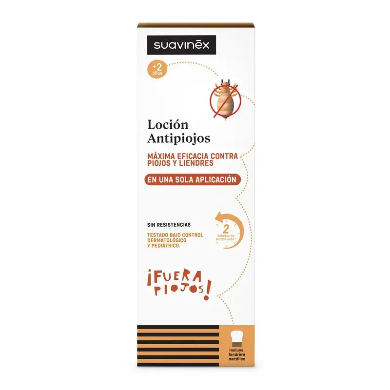 Suavinex Pack Lotion anti-poux 125 Ml + Filet anti-poux, +2 ans