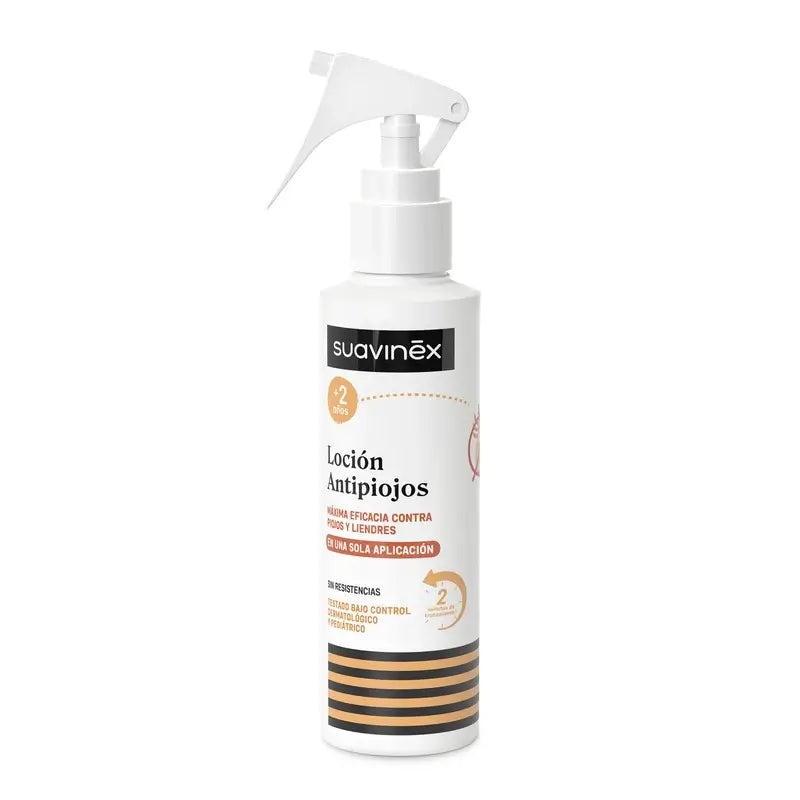 Suavinex Pack Lotion anti-poux 125 Ml + Filet anti-poux, +2 ans