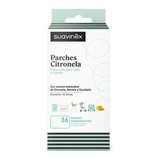 Suavinex Citronella Mosquito Repellent Patches, 36 unités