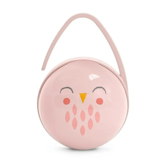 Suavinex Premium Baby Soother Holder. Pour transporter 2 sucettes. Etui à sucette portable. Etui à tétine. Couleur rose