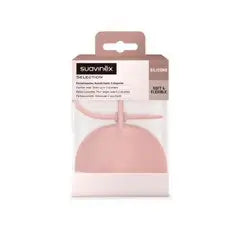 Support de sucette Suavinex pour bébé. Étui souple en silicone pour sucette. 2 sucettes. +0 Mois. Essence de couleur, Nude