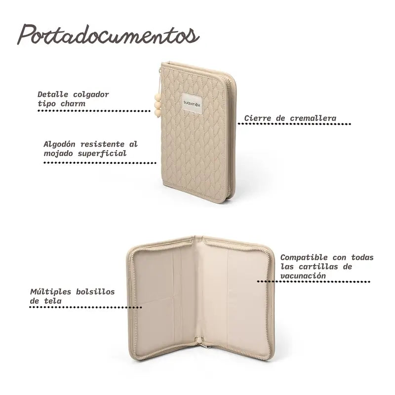Porte-documents Suavinex, rose