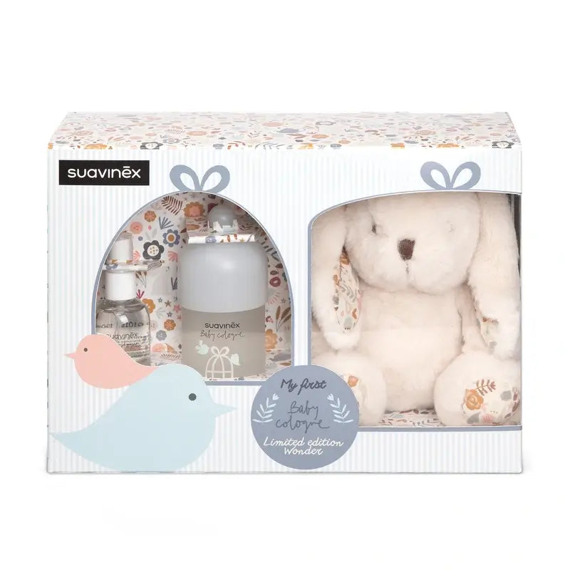 Suavinex Baby Pack avec Baby Cologne 100 Ml + Travel Format 50 Ml + Peluche pour bébé