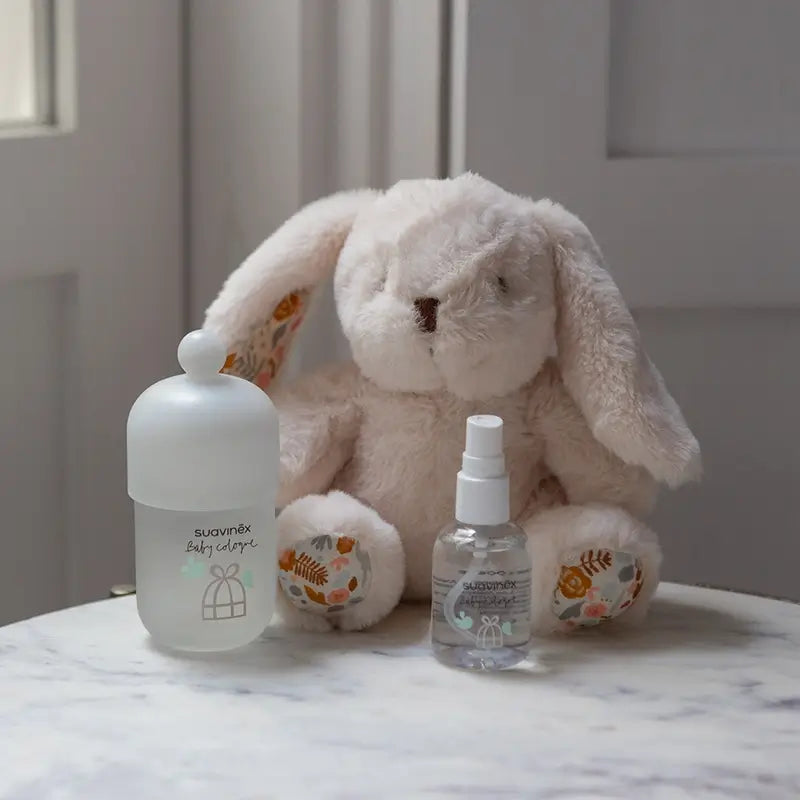 Suavinex Baby Pack avec Baby Cologne 100 Ml + Travel Format 50 Ml + Peluche pour bébé
