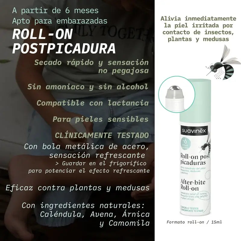 Suavinex Roll-On Post-Blessure, +6 Mois, 15 Ml