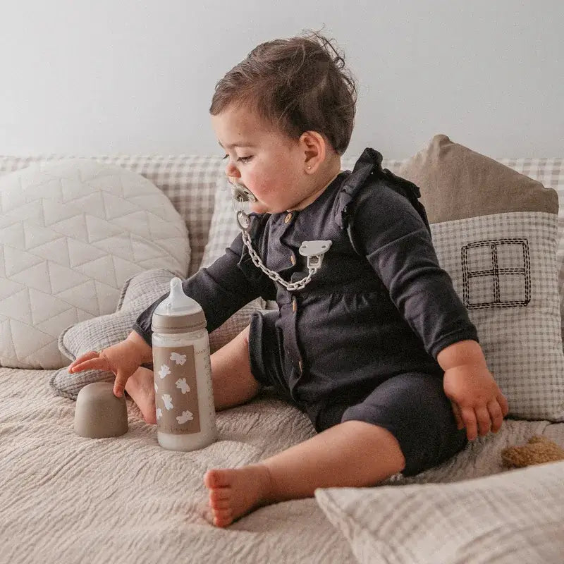 Suavinex Biberons et sucettes Pink +0M Wild&Free Beige