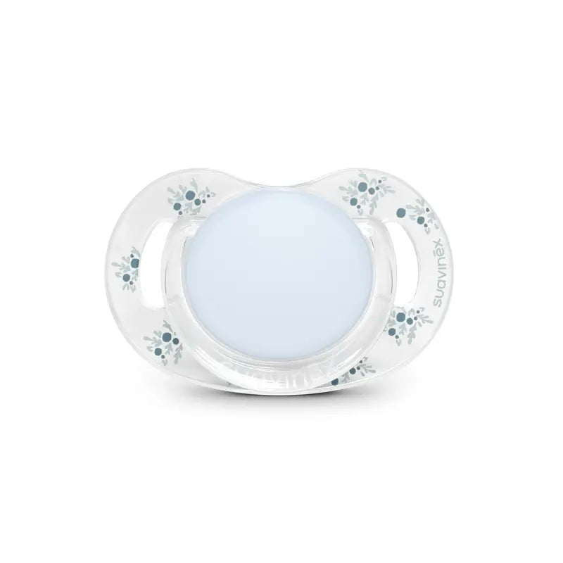 Suavinex Gift Set Sucette + Sucette + Biberon 270 Ml (M) + Jouet d'éveil, Bleu