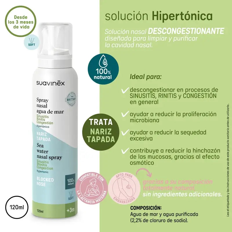 Suavinex Spray nasal hypertonique, 120 ml