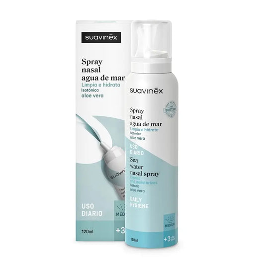 Suavinex Spray nasal isotonique pour enfants, +3 ans, hygiène quotidienne, 120 ml