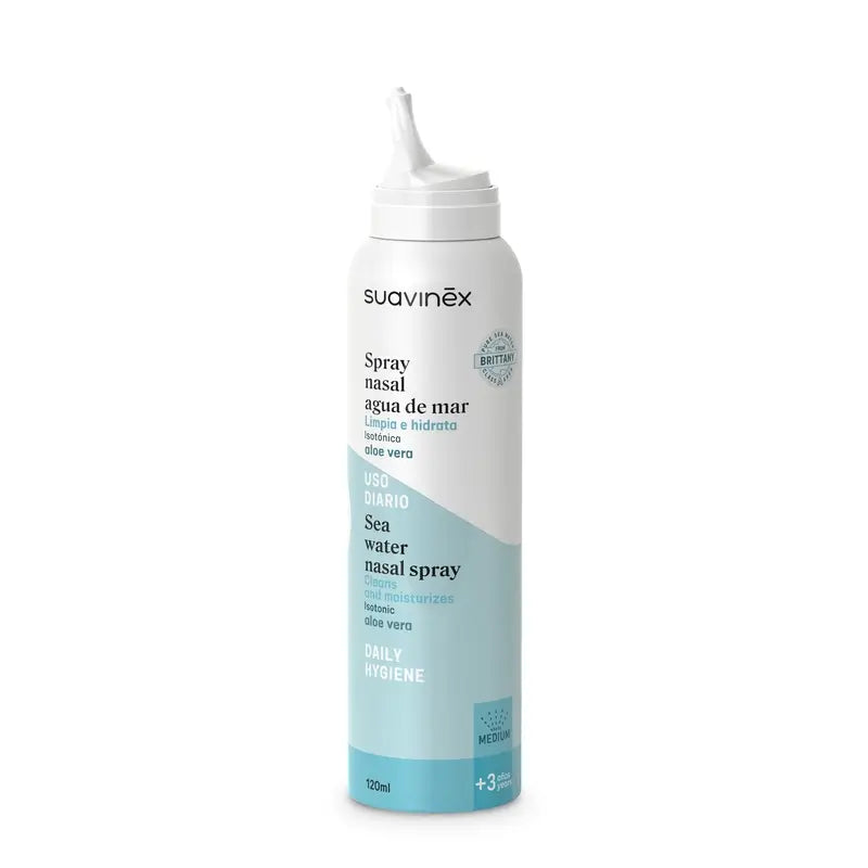Suavinex Spray nasal isotonique pour enfants, +3 ans, hygiène quotidienne, 120 ml