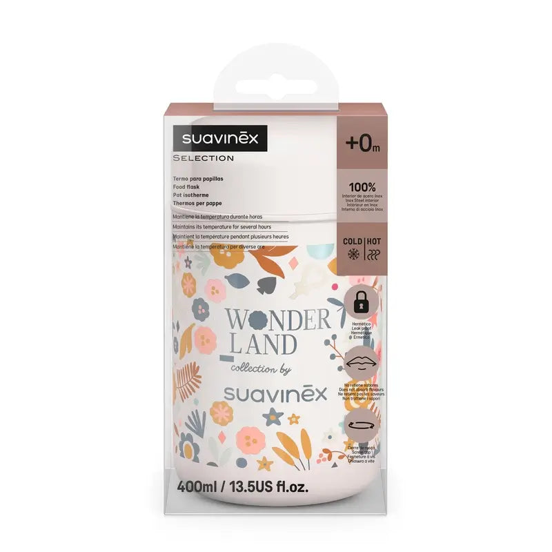 Suavinex Papillero Thermos 400 Ml, Wonderland Flowers