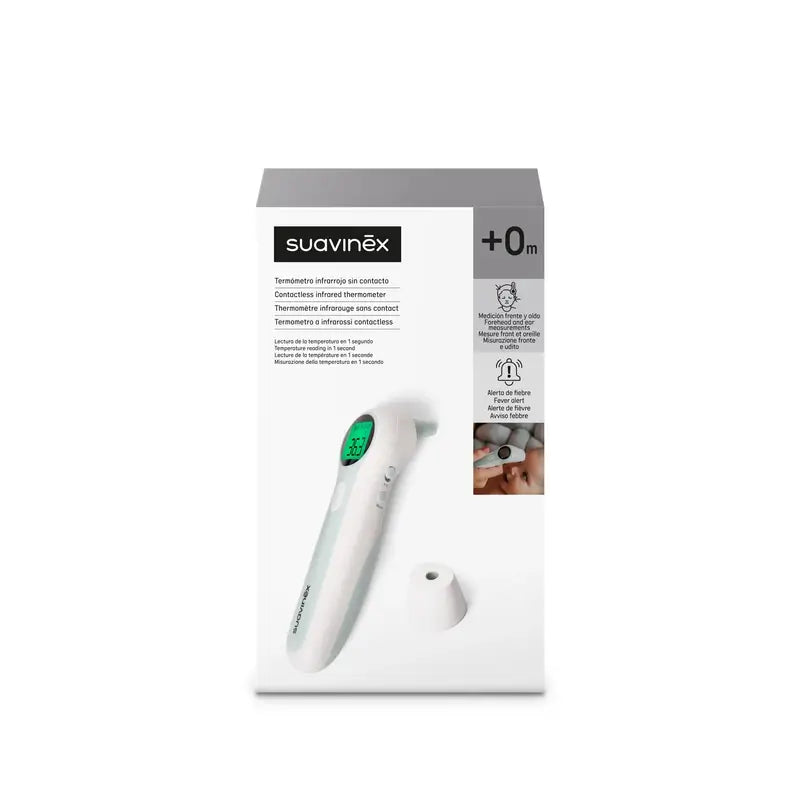 Thermomètre infrarouge Suavinex avec sac de transport et piles